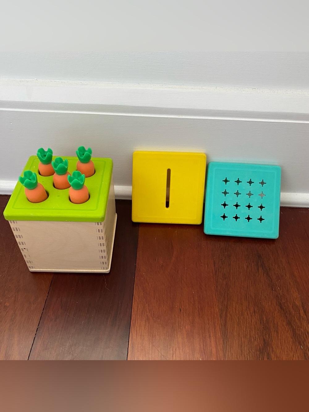 Lovevery babbler play kit Wooden Coin Bank and Carrot Counting Set